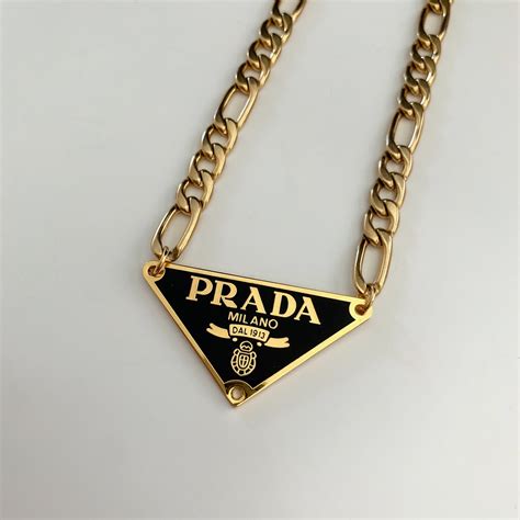 prada logo necklace|vintage Prada necklaces.